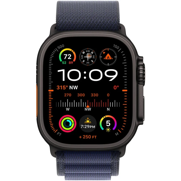 Apple Watch 49/44/45/46mm námořnicky modrý alpský tah s černým titanem S - Řemínky - Obrázek P469000L01