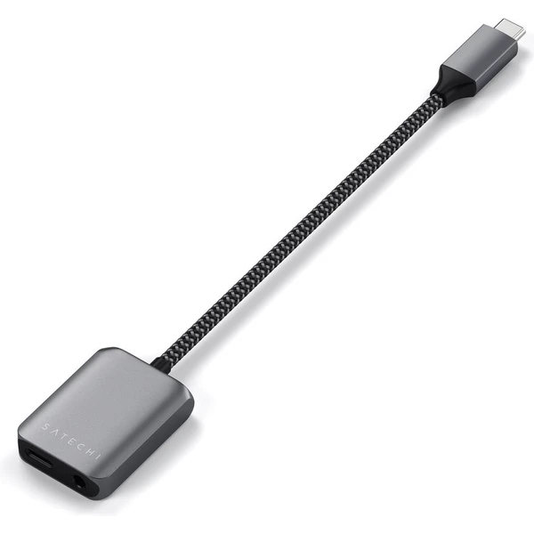 Satechi USB-C to 3.5mm Audio & PD Adapter vesmírně šedý - Kabely a redukce - Obrázek P4AT000501