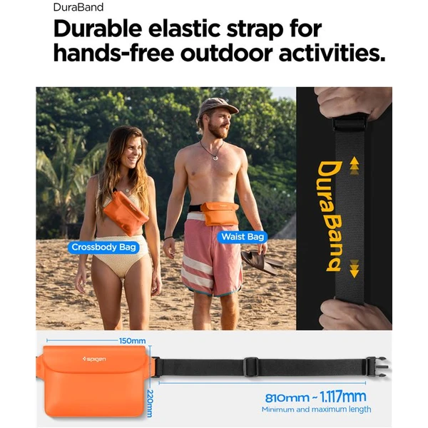 Spigen Aqua Shield WaterProof Waist Bag A620 2 Pack oranžový - Pouzdra - Obrázek P4N5000701