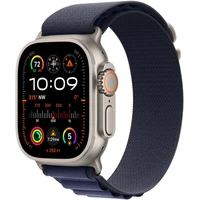 Apple Watch 49/46/45/44mm námořnicky modrý alpský tah s přírodním titanem M - Řemínky
