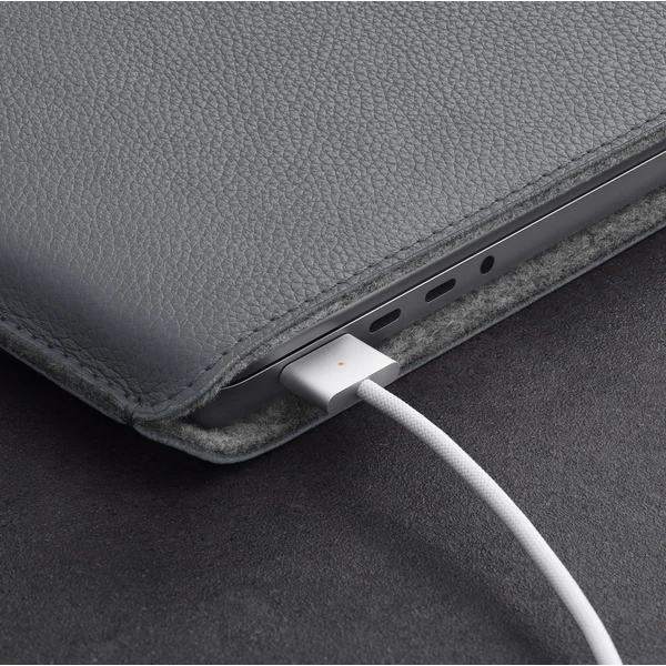Woolnut kožené Sleeve pouzdro pro 14" MacBook Pro šedé - Pouzdra - Obrázek P5SR100501