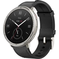 Amazfit Active 2 NFC kožené chytré hodinky černé - Chytré hodinky