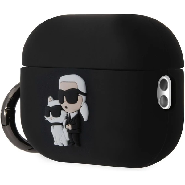 Karl Lagerfeld 3D Logo NFT Karl and Choupette pouzdro AirPods Pro 2 černé - Pouzdra - Obrázek P6N6000701