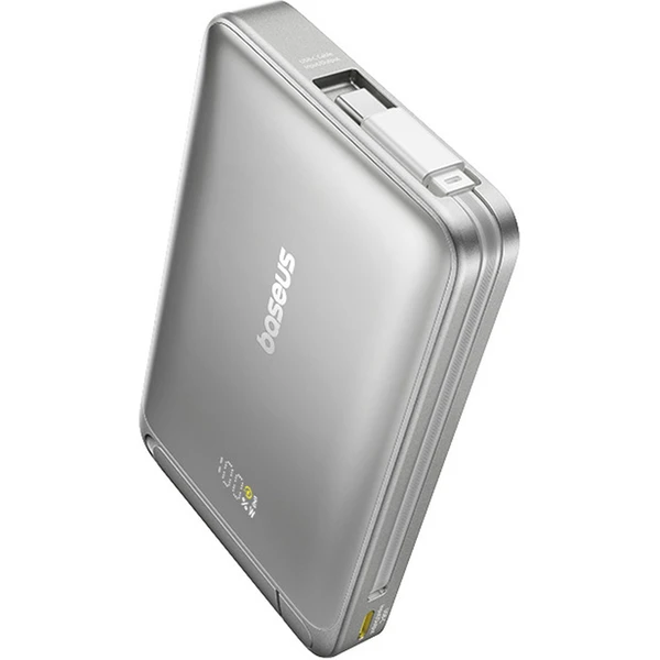 Baseus Nomos Qi2 powerbanka 10000mAh 45W s kabelem USB-C šedá - Powerbanky - Obrázek P7AE000N01