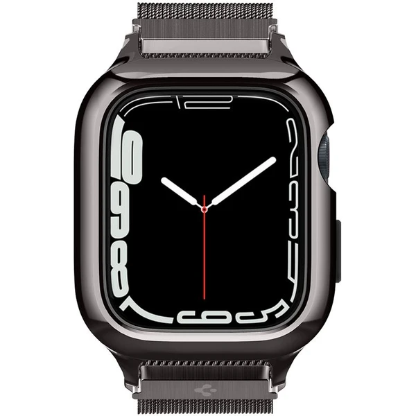 Spigen Metal Fit Pro řemínek s pouzdrem Apple Watch 9/8/7 (45mm) grafitový - Řemínky - Obrázek P7D5000L01