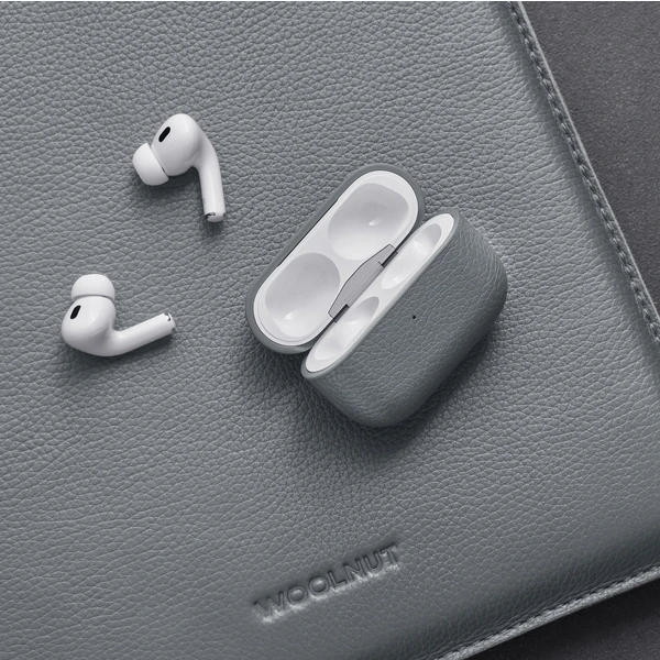 Woolnut Leather kožené pouzdro pro AirPods Pro 2. generace šedé - Pouzdra - Obrázek P7KR100501