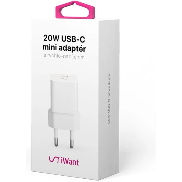 iWant USB-C PD MINI II síťová nabíječka s rychlonabíjením 20W bílá - Nabíječky - Obrázek P8H0000L01