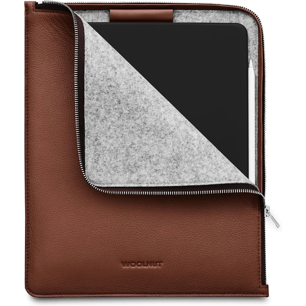 Woolnut Leather Folio kožené pouzdro iPad Pro 12,9"/iPad Pro 13"/iPad Air 13" hnědé - Pouzdra - Obrázek P9LR100501