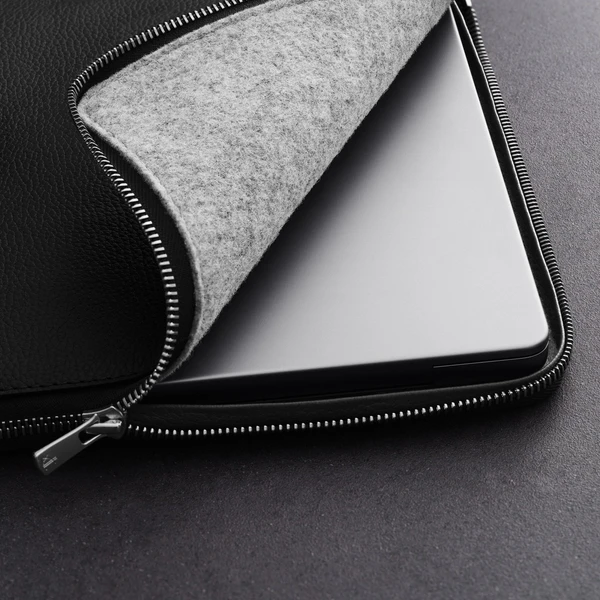 Woolnut Leather Folio kožené pouzdro pro MacBook Air 13"/MacBook Pro 14"/MacBook Pro 13" černé - Pouzdra - Obrázek PBG7000601