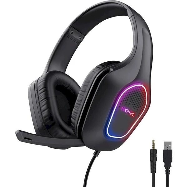 Trust GXT416 ZIROX sluchátka černá  - Sluchátka - Obrázek PCTE000K01