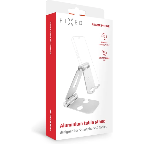 FIXED Frame PHONE hliníkový stojánek pro mobilní telefony, stříbrný - Stojánky - Obrázek PCU8400301