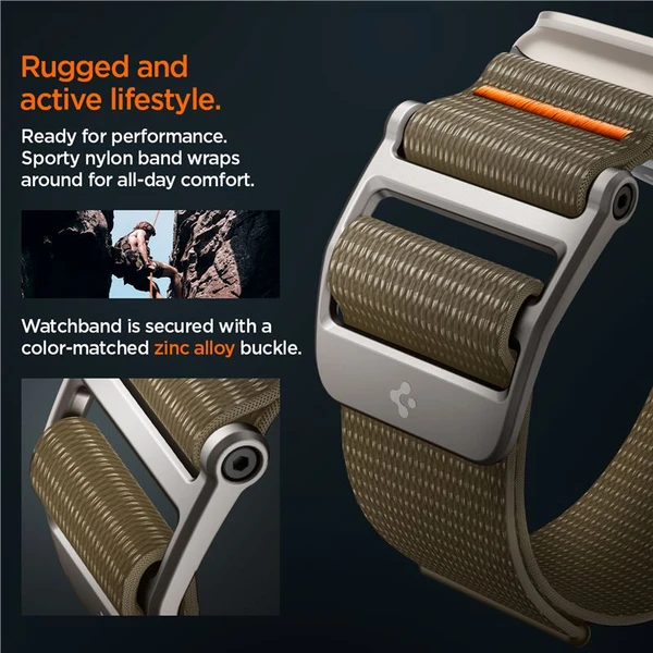 Spigen DuraPro Flex Ultra řemínek Apple Watch 49/46/45/44/42mm zelený - Řemínky - Obrázek PEC5000L01