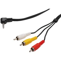 PremiumCord 3,5mm/3x Cinch RCA kabel 1,5m černý - Kabely a redukce