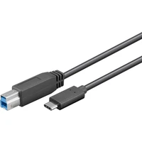 PremiumCord USB-C/USB-B napájecí kabel 4,5W 1m černý - Kabely a redukce