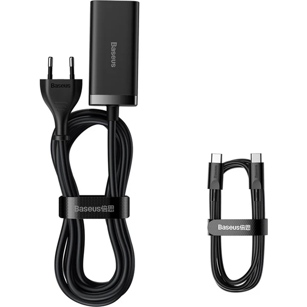 Baseus GaN3 rychlonabíječka 2xUSB-A, 2xUSB-C 100W černá - Nabíječky - Obrázek PGGE000L01