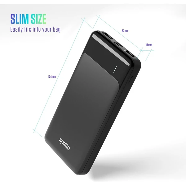 Spello Slim Powerbanka, 10000mAh černá - Powerbanky - Obrázek PGPD000K01