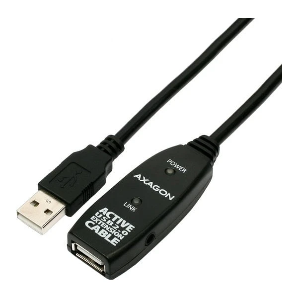 AXAGON ADR-215 USB-A/USB-A prodlužovací kabel 15m černý - Kabely a redukce - Obrázek PGS6000701