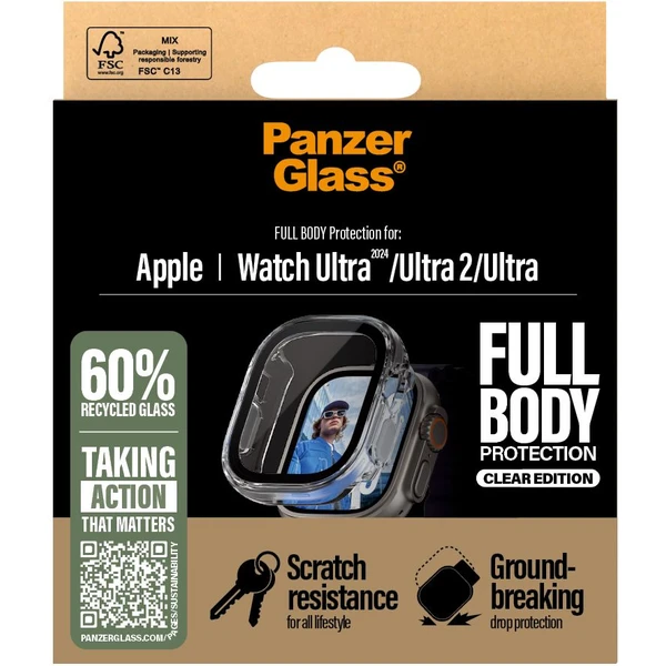 PanzerGlass® Apple Watch Ultra 2/Ultra čirý kryt s ochranným sklem - Pouzdra - Obrázek PGWA000L01