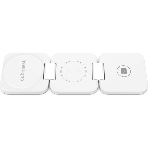 CubeNest E310 Fold 3v1 magnetická bezdrátová nabíječka bílá - Nabíječky - Obrázek PH90000L01
