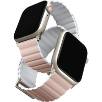 UNIQ Revix Premium Edition řemínek pro Apple Watch 49/46/45/44/42mm Blush (růžový/bílý) - Řemínky