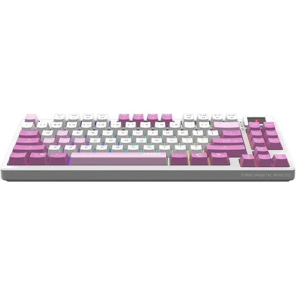 MSI FORGE GK600 TKL Violet bezdrátová herní klávesnice CZ/SK - Klávesnice - Obrázek PIUF000K01