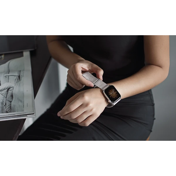 UNIQ Dante ocelový řemínek Apple Watch 41/40/38mm Rose růžově zlatý - Řemínky - Obrázek PIZ4000301