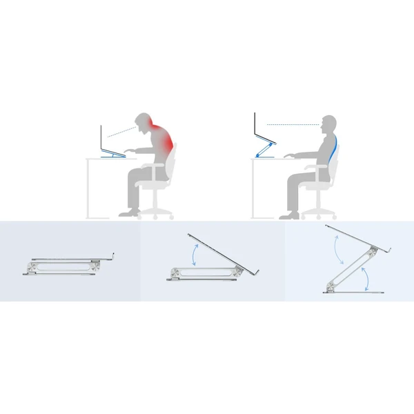 Nillkin ProDesk Adjustable stojánek na notebook stříbrný - Stojánky - Obrázek PJKX000501