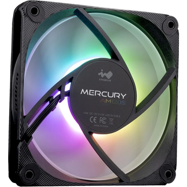 InWin Mercury AM120S ARGB 120mm černý 3 pack - Ventilátory pro PC - Obrázek PKIJ000K01