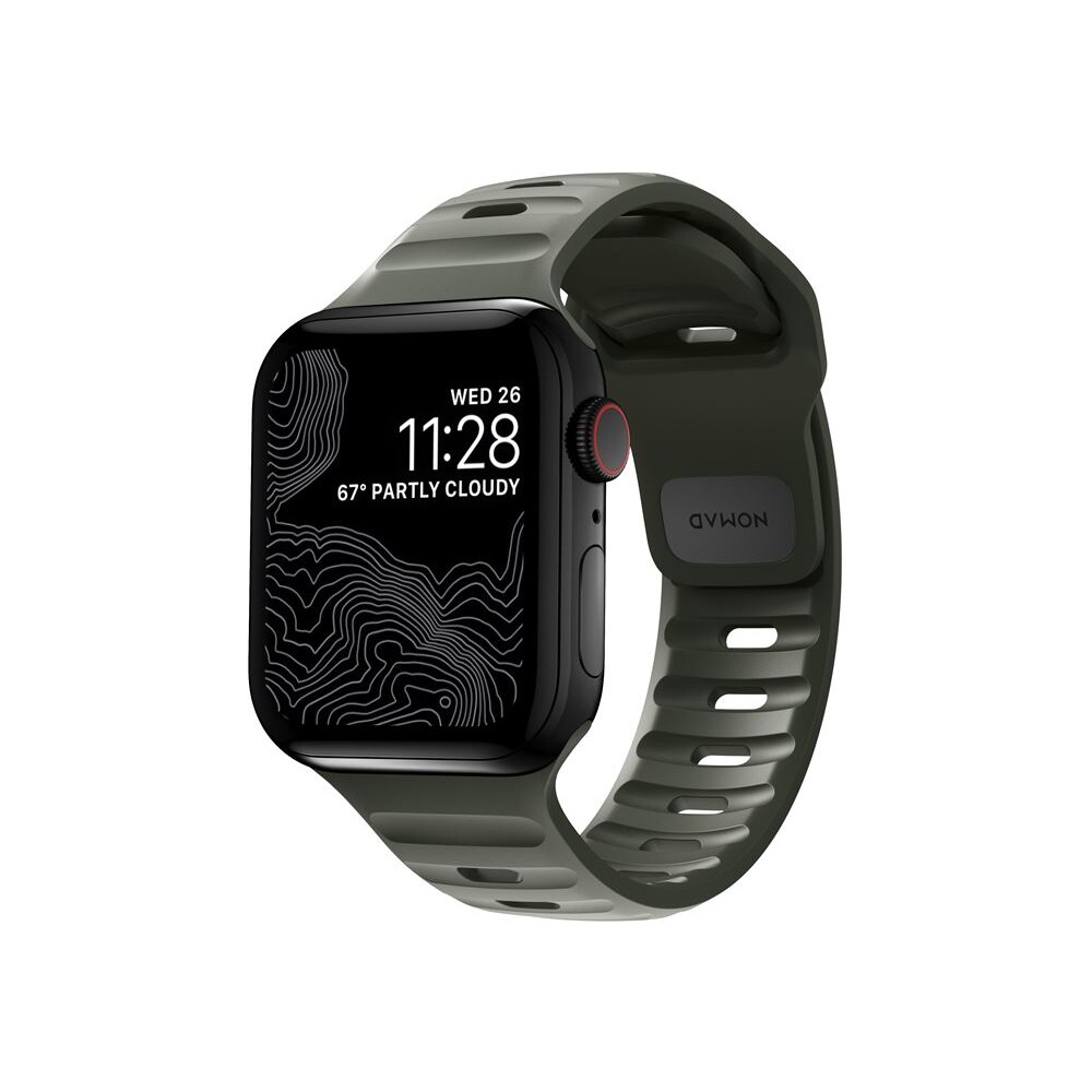 Nomad Sport Strap M/L pro Apple Watch 1/2/3/4/5/6/7/SE tmavě zelený