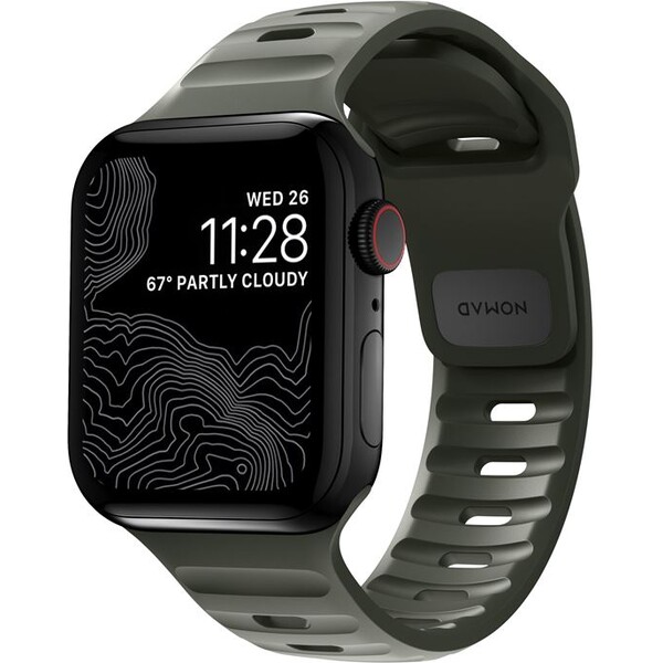 Řemínek pro Apple Watch 42/44/45 mm Nomad Sport Strap - zelený