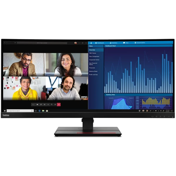 Lenovo ThinkVision P34w-20 zahnutý monitor 34,14" s webkamerou MC50 - Monitory - Hlavní obrázek