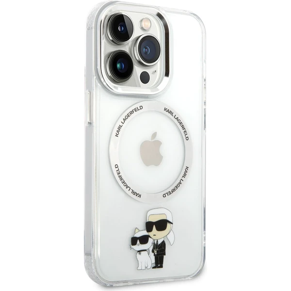 Karl Lagerfeld MagSafe IML Karl and Choupette NFT kryt iPhone 14 Pro Max čirý - Pouzdra - Obrázek PLZK300401