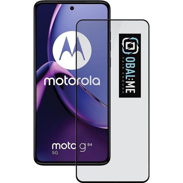 OBAL:ME 5D Tvrzené Sklo pro Motorola G84 černé