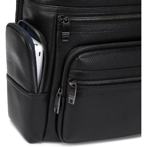 MyBalo Matterhorn kožený business batoh na notebook černý - Batohy - Obrázek PO7E000K01