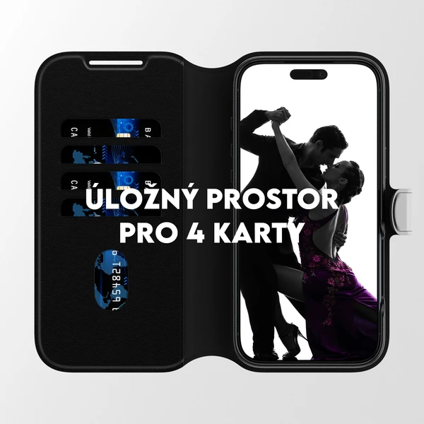 PanzerGlass® CARE Tango 2v1 Wallet pouzdro s MagSafe Apple iPhone 17 Pro Max černé - Pouzdra - Obrázek POEH000K01