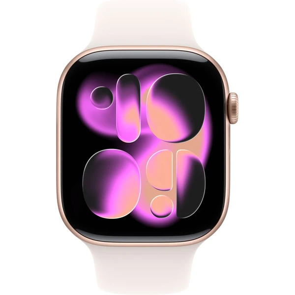 Apple Watch Series 11 (42mm) Růžově zlatý hliník se světle ruměným sportovním řemínkem M/L (Další) - Chytré hodinky - Obrázek PONH000K01