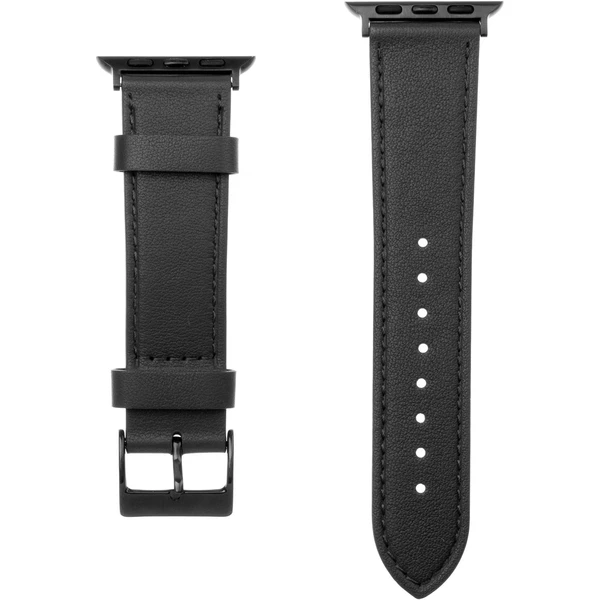 FIXED Leather Strap kožený řemínek pro Apple Watch 42/44/45mm černý - Řemínky - Obrázek PPTZ000501