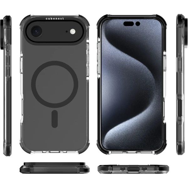 Cubenest MagPro Strong Guard MagSafe kryt iPhone Air černý - Pouzdra - Obrázek PRBK000K01