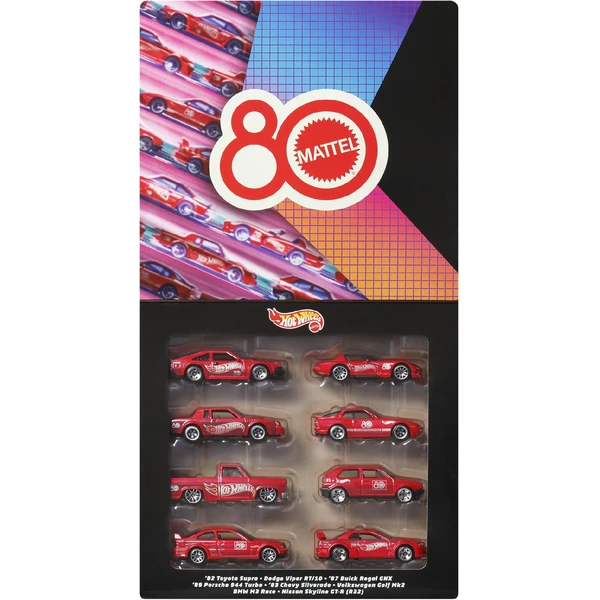 Mattel Hot Wheels 80th anniversary - sada angličáků (8ks) (Silver series) - Hračky - Obrázek PRDH000K01