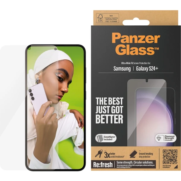 PanzerGlass Ultra-Wide Fit Samsung Galaxy S24+/S25+ s instalačním rámečkem - Ochranné folie a skla - Obrázek PT51000P01