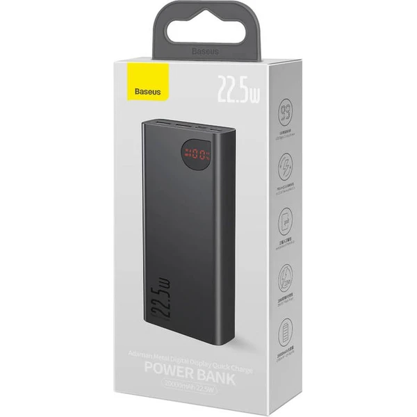 Baseus Adaman Metal 20000mAh, 22,5W černá - Powerbanky - Obrázek PTHL000K01
