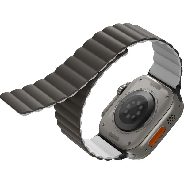UNIQ Revix oboustranný řemínek pro Apple Watch 49/46/45/44/42mm Chalk (šedý/bílý) - Řemínky - Obrázek PVQ1000601