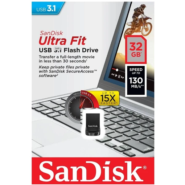 SanDisk Cruzer Ultra Fit USB 3.1 flash disk 32GB  - Flashdisky - Obrázek PVXS000501