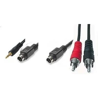 PremiumCord S-Video + 3,5mm/S-Video + 2xCinch kabel 10m černý - Kabely a redukce