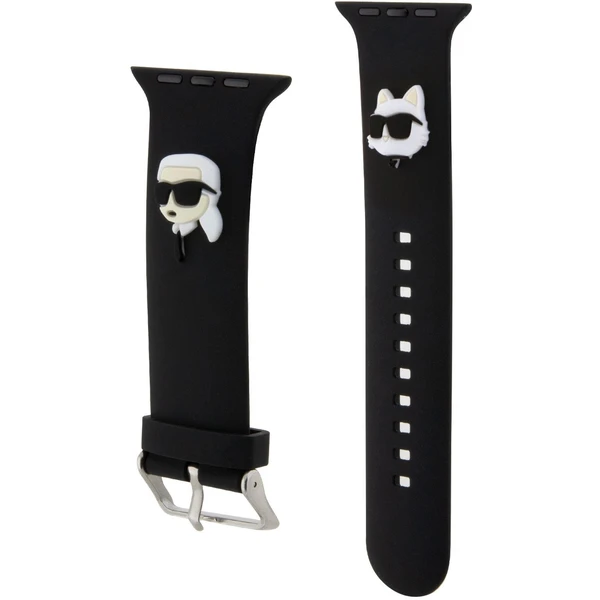 Karl Lagerfeld Karl and Choupette Head NFT řemínek Apple Watch 38/40/41 černý - Řemínky - Obrázek PWBR100501