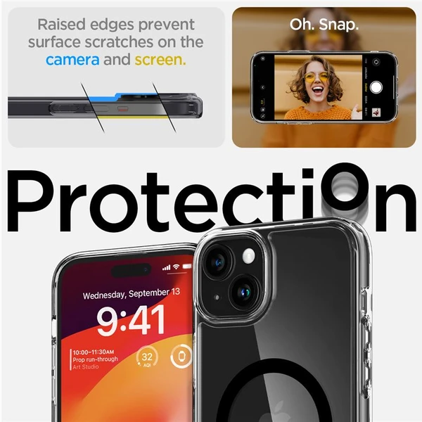 Spigen Ultra Hybrid MagFit kryt iPhone 15 černý - Pouzdra - Obrázek PXV8000601