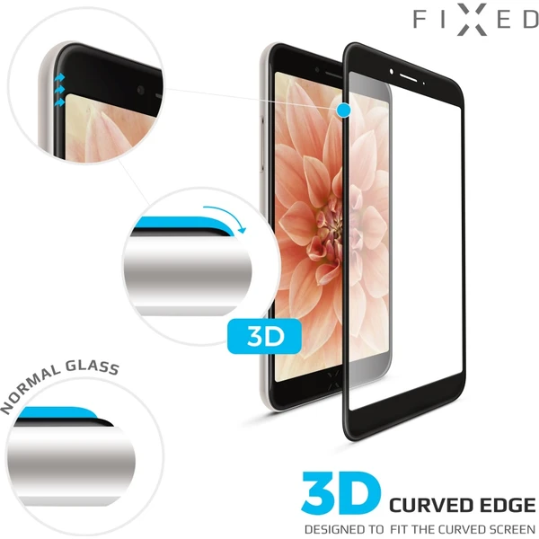 FIXED 3D Full-Cover tvrzené sklo s lepením po celé ploše Nokia 5.1 Plus (X5) černé - Ochranné folie a skla - Obrázek PYEU000401