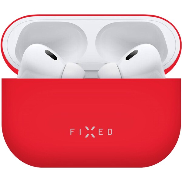 FIXED Silky silikonové pouzdro pro Apple AirPods Pro/Pro 2 červené