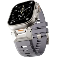 Epico Rubber Pro řemínek s nerezovým zapínáním pro Apple Watch 49/46/45/44/42mm šedý - Řemínky