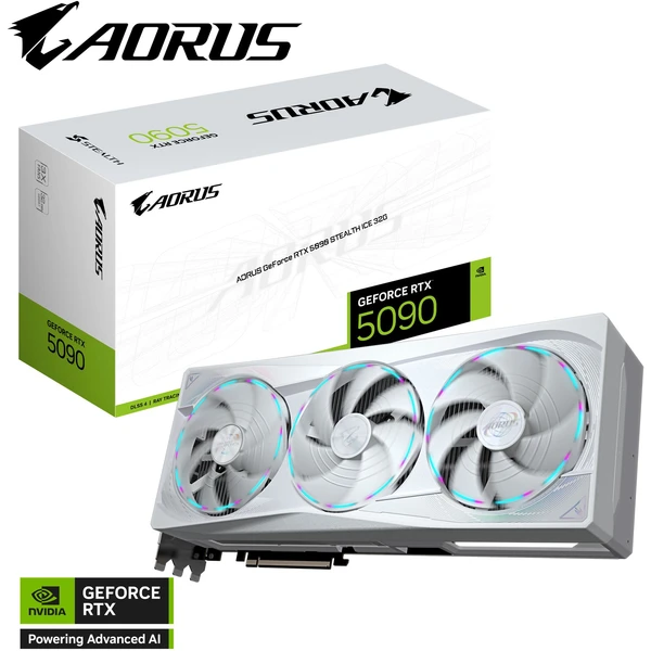 GIGABYTE AORUS NVIDIA GeForce RTX 5090 STEALTH ICE 32G - Grafické karty - Obrázek Q05K000K01